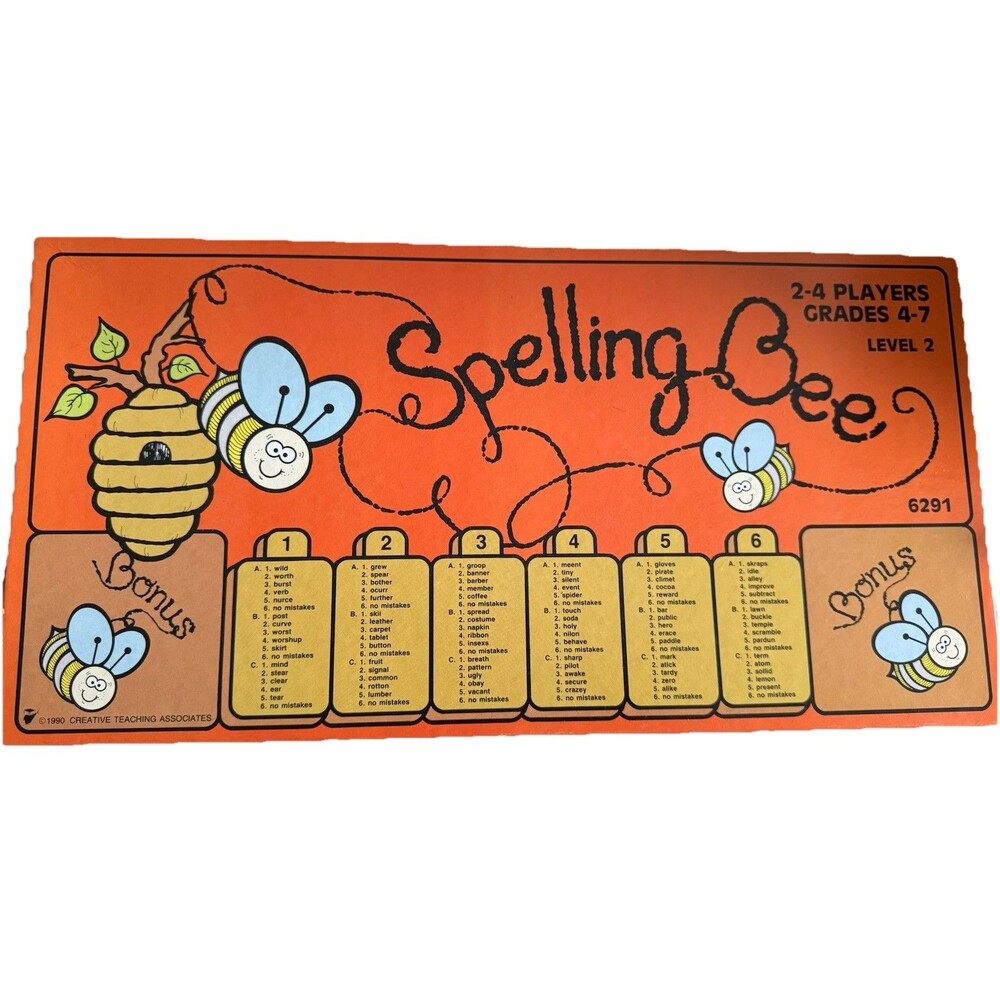 1990 Spelling Bee Level 2 Grades 4-7 Creative Teaching Associates 6291